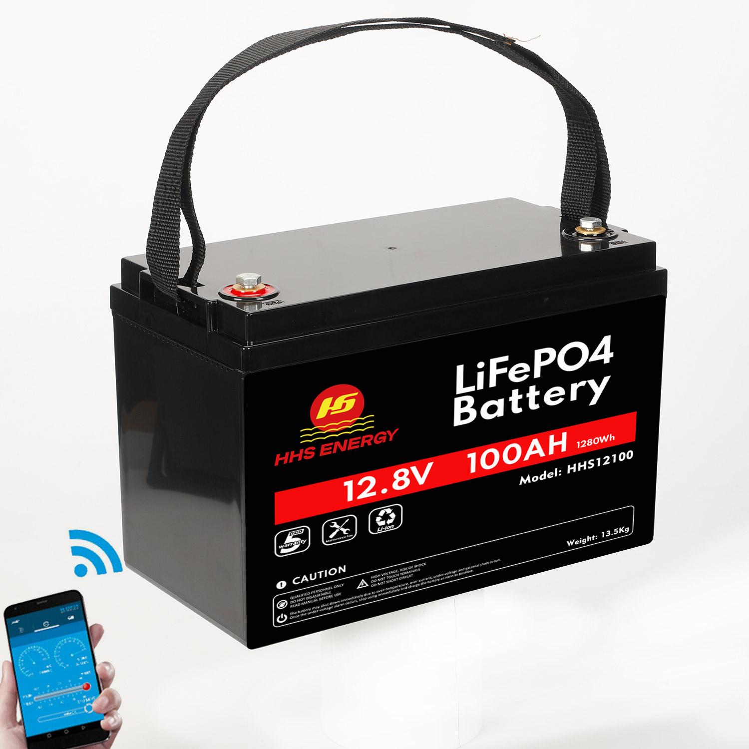 12V 100Ah Group 24 Bluetooth Lithium Battery With Self Heating