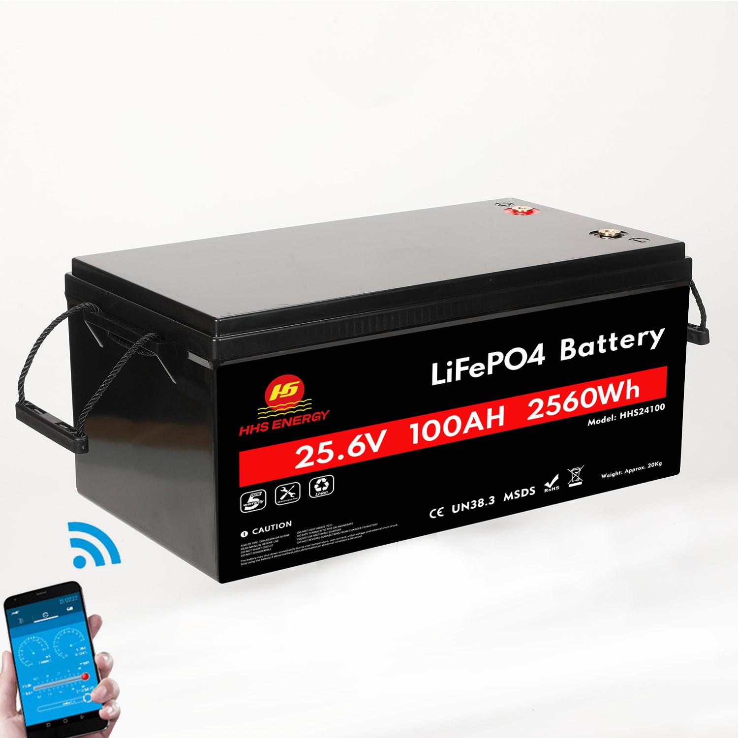 24V 100Ah LiFePO4 Lithium RV, Marine Battery With Bluetooth And Low-Temp Protection