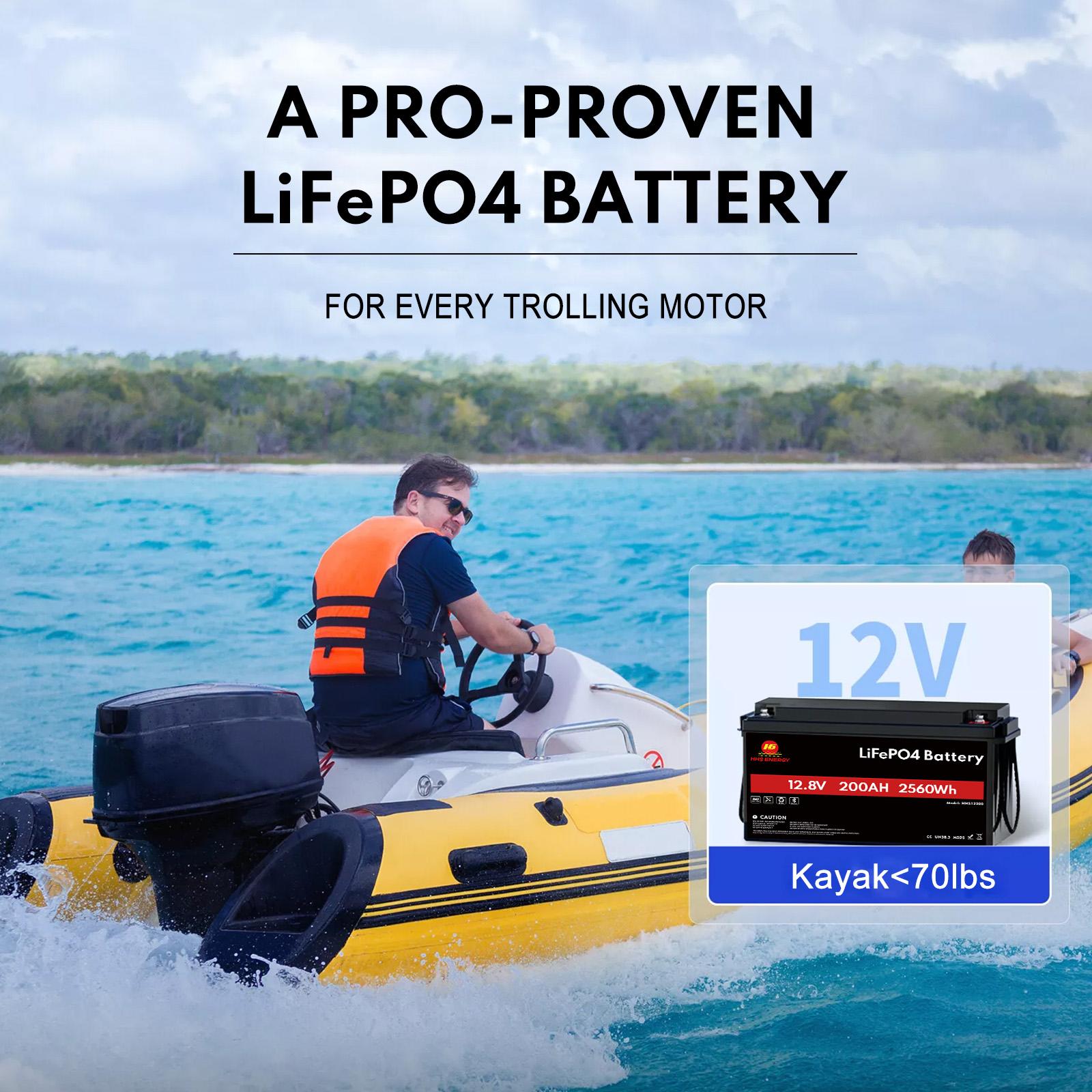 12V 200Ah LiFePO4 Lithium Battery 200A BMS Solar Marine RV Off-grid
