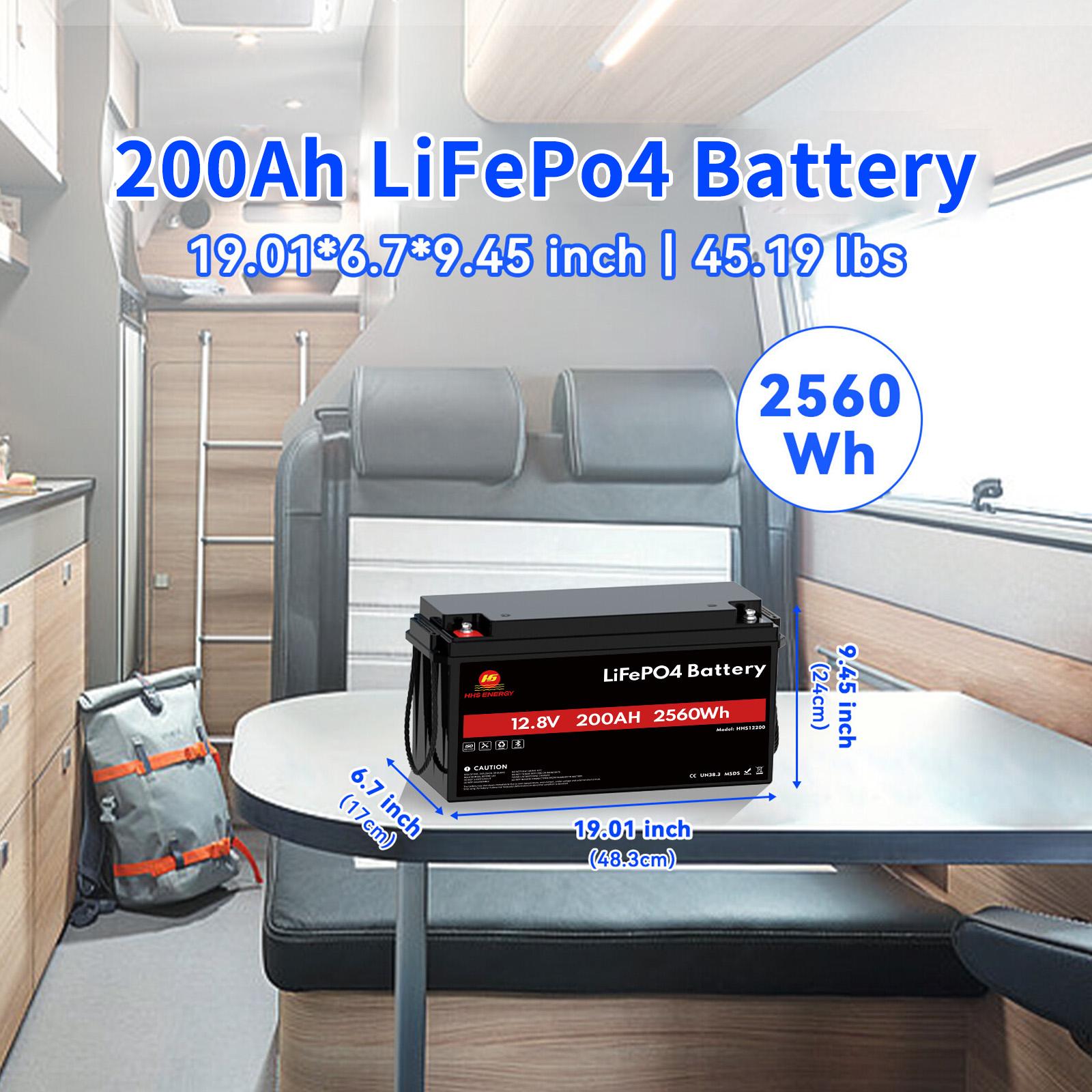 12V 200Ah LiFePO4 Lithium Battery 200A BMS Solar Marine RV Off-grid